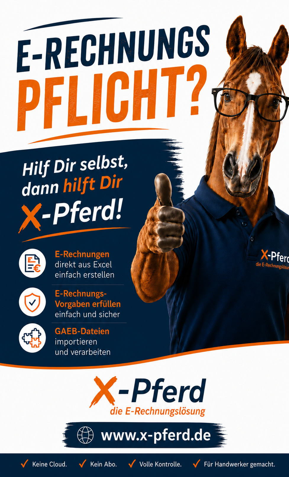 X-Pferd Flyer – E-Rechnungspflicht